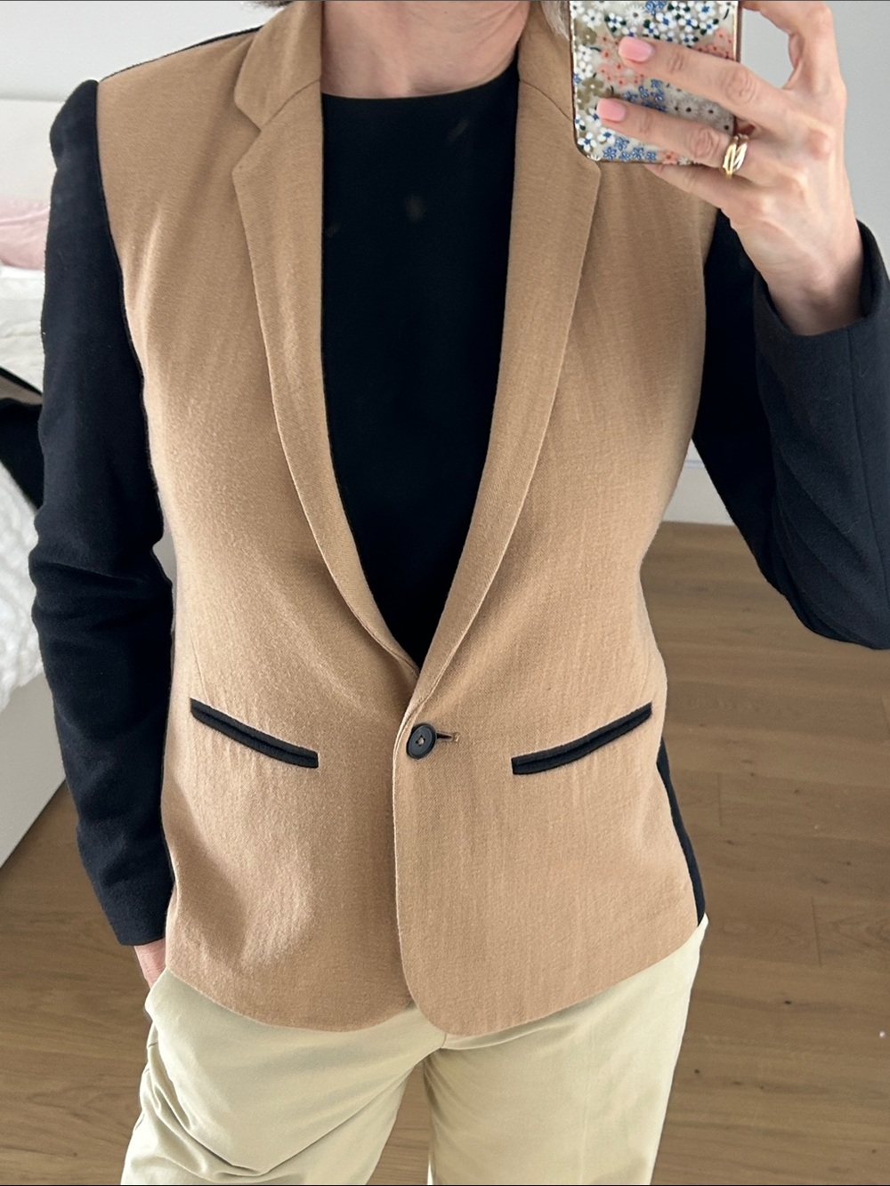 J. Crew Camel and Black Women's Blazer